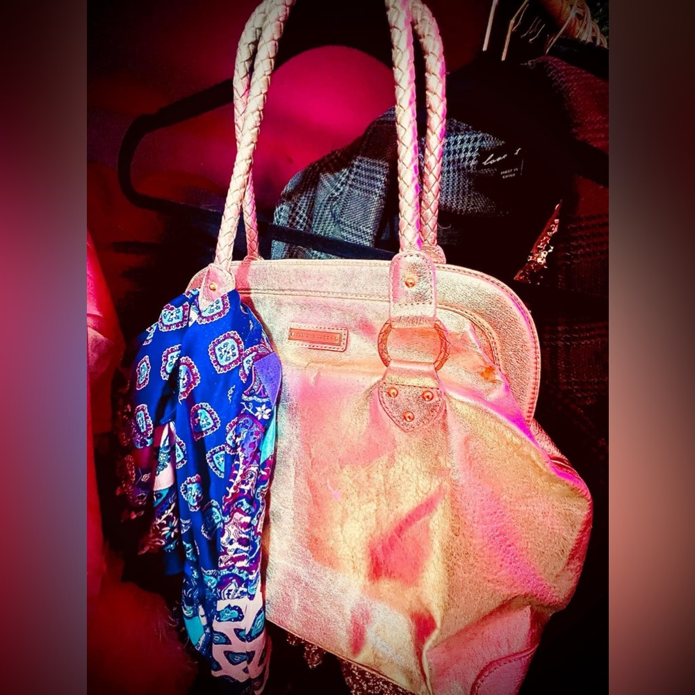 Gold oversized purse